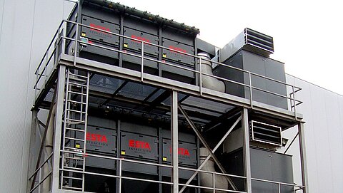 The central extraction unit DUSTMAC for the respective application.