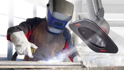 Schweisser mit Absaugung