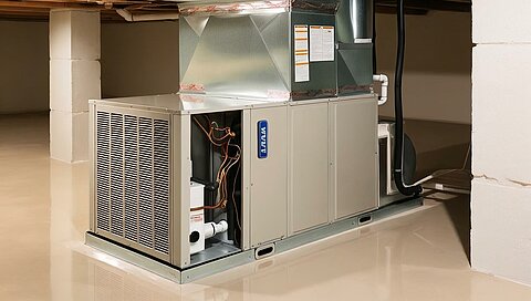 Verbaute Raumlufttechnik im Keller