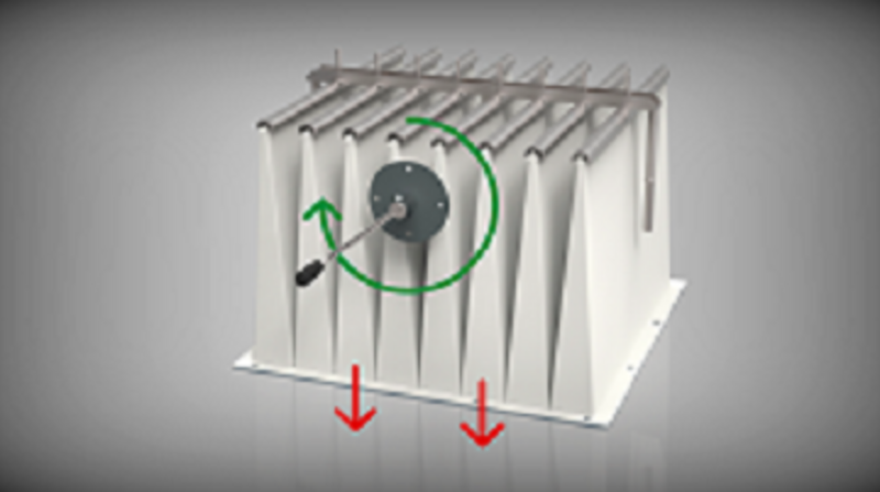 Taschenfilterabreinigung