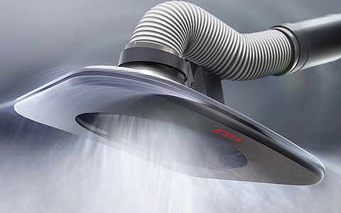 A dust extractor ensures clean air. A dust extractor ensures clean air.