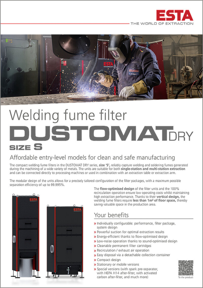 DUSTOMAT DRY S WELDING FUME FILTER