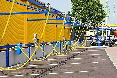 Suction system of a washing plant.