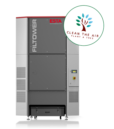 Der Filterturm Filtower von ESTA aus der Plant a tree-Kampagne