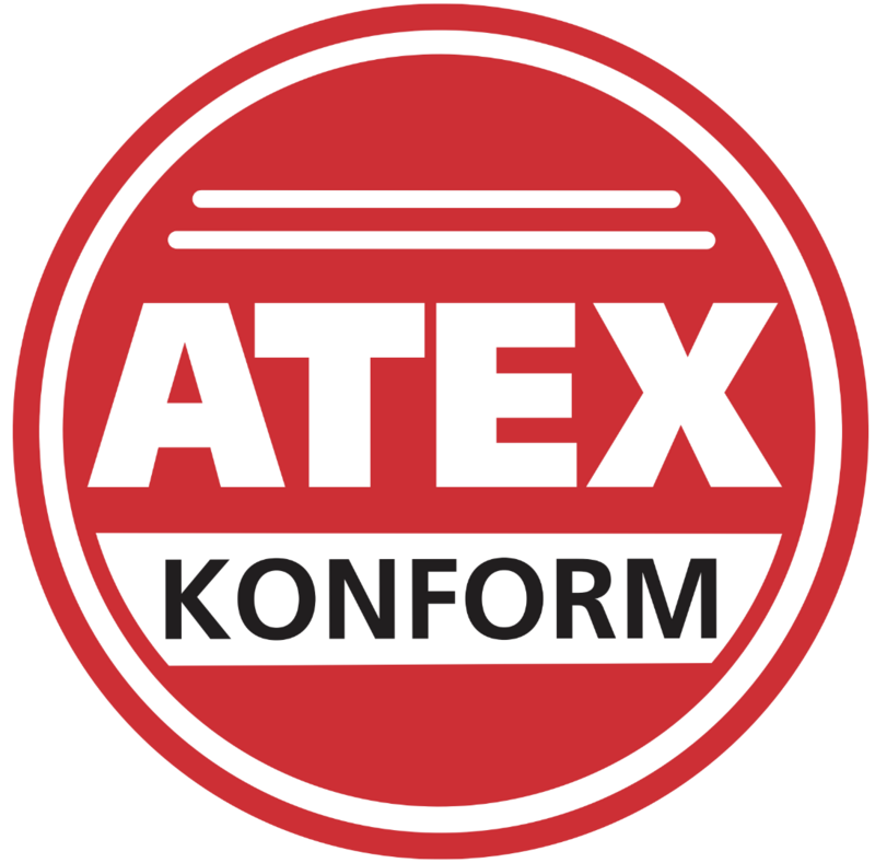 The ATEX mark of conformity.