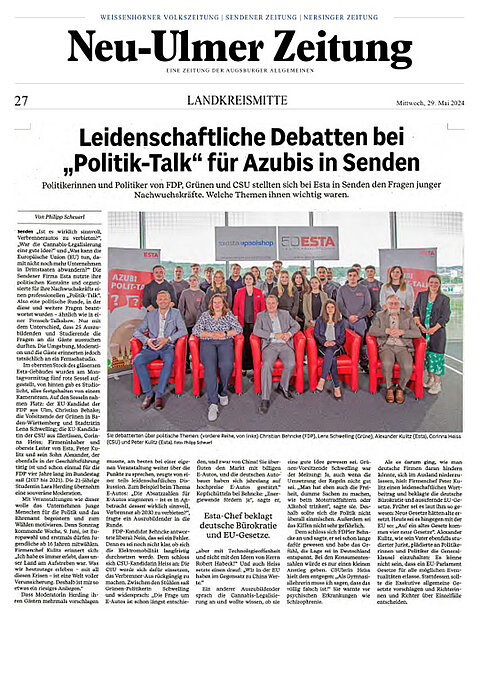 Leidenschaftliche Debatten bei Politik-Talk für Azubis in Senden