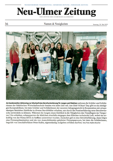 Der ESTA Girls Day 05/23