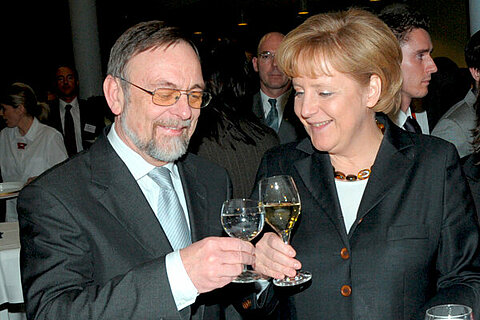 Dr. Peter Kulitz mit der Bundeskanzlerin Angela Merkel.