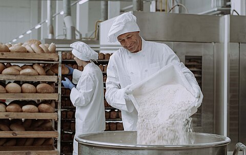 Absauganlagen für die Mehlumfüllung