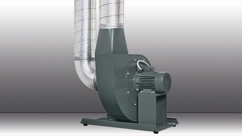 Der Mitteldruckventilator aus der RG-Serie im Abluftbetrieb Der Mitteldruckventilator aus der RG-Serie im Abluftbetrieb