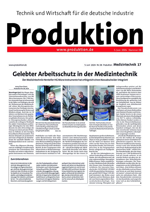 Gelebter Arbeitsschutz in der Medizintechnik